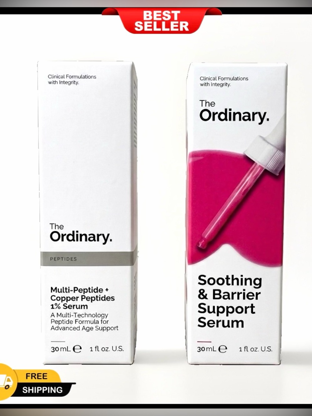 🆕 The Ordinary MULTI + Copper PEPTIDES & Soothing Barrier Support Serum | 2x30ml